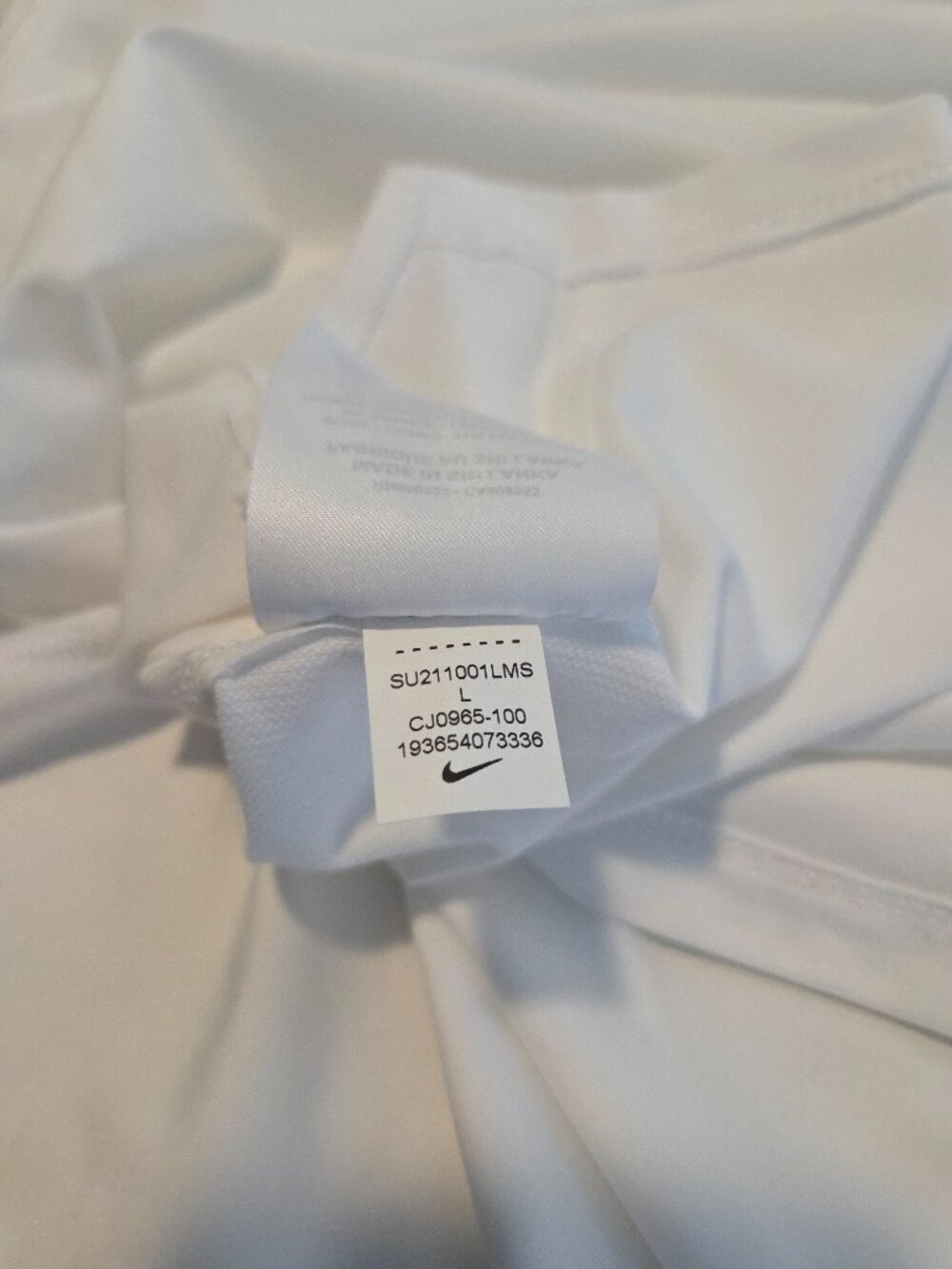 Nike Pro Men's Dri-Fit White Short Sleeve Compression Fitted Training Shirt Sz L - Picture 7 of 9
